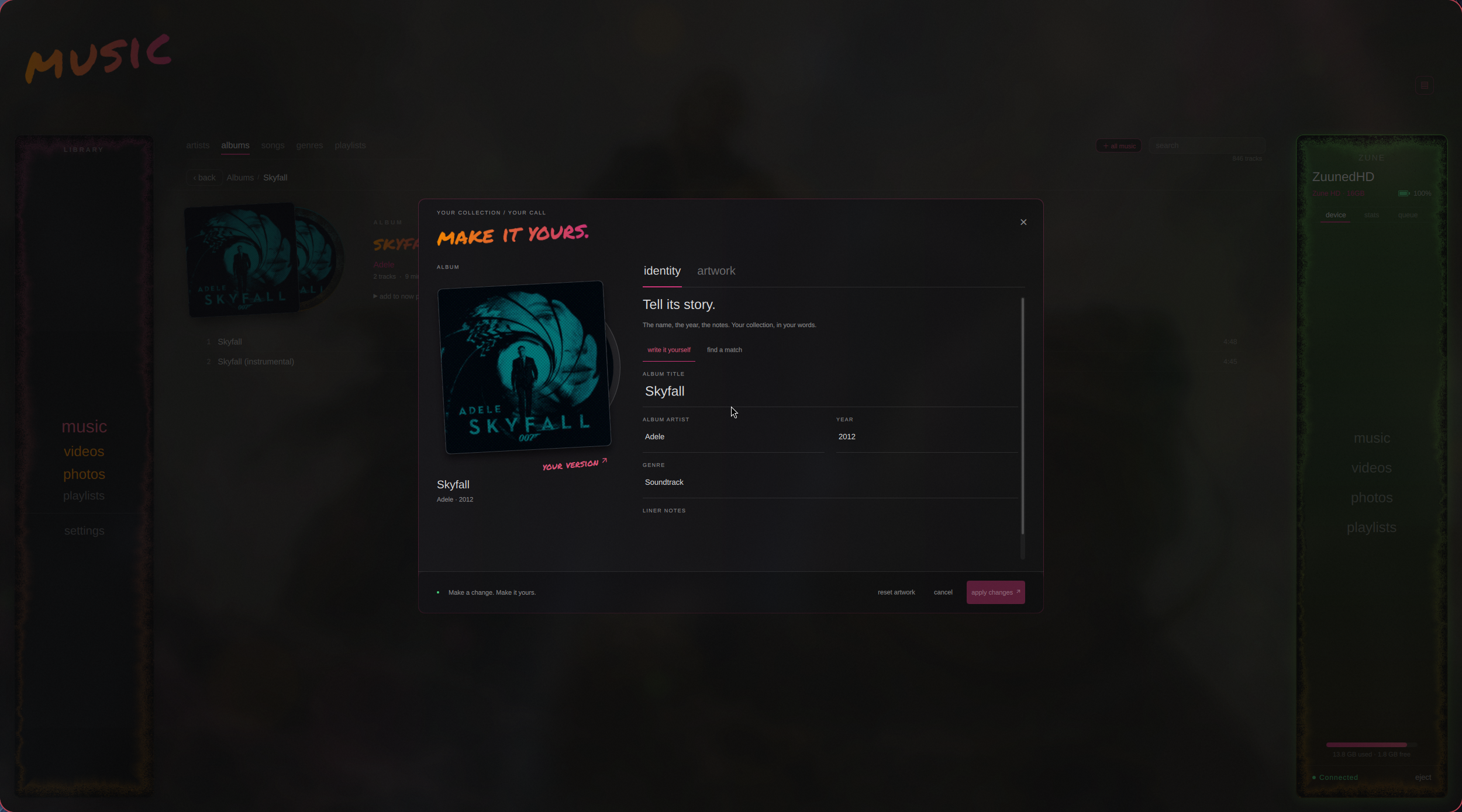 Customize artwork and identity in Zuuned Linux